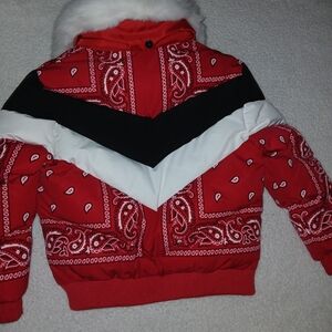 Jordan Craig Red and White Kids Jacket